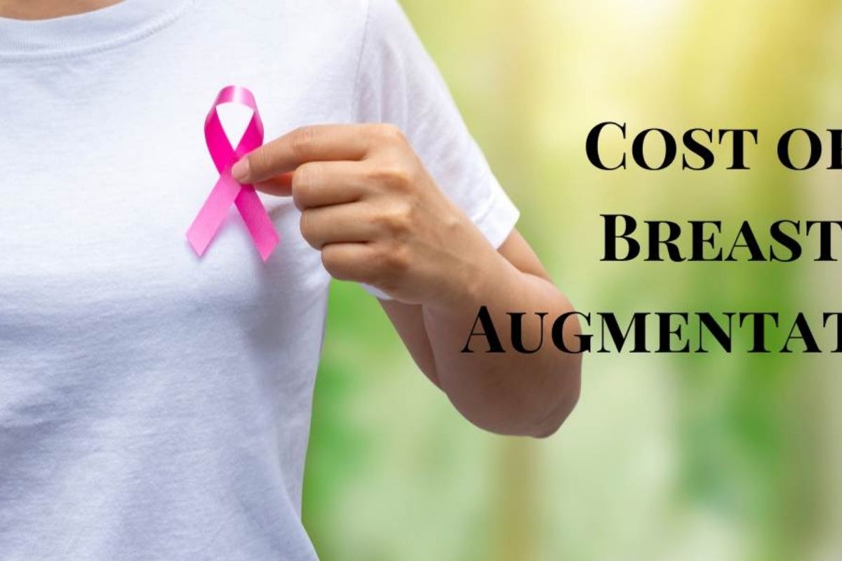 Woman holding a pink ribbon representing breast augmentation consultation and understanding the cost of breast augmentation in OKC.